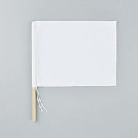 エスコ 300x420mm 手旗(白) EA916XL-3A 1セット(10個:1個×10本)（直送品）