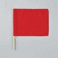 エスコ 300x420mm 手旗(赤) EA916XL-4A 1セット(10個:1個×10本)（直送品）