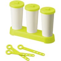 製氷皿　アイスキャンディー型　ツララ　シリコン製　グリーン（直送品）