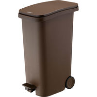 ゴミ箱　ラテスタイル　ペダル　ダストボックス　分別　2分別　キャスター　31L　ブラウン（直送品）