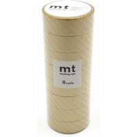 mt マスキングテープ 8P（8巻セット）ストライプ・ゴールド [幅15mm×7m] MT08D144R 1個 カモ井加工紙（直送品）