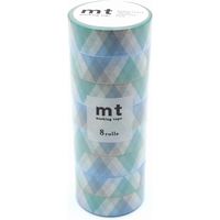 mt マスキングテープ 8P（8巻セット）三角とダイヤ・ブルー [幅15mm×7m] MT08D336R 1個 カモ井加工紙（直送品）