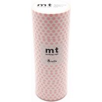 カモ井加工紙 mt マスキングテープ 8P（8巻セット）ドット・いちごミルク [幅15mm×7m] MT08D357R 1個