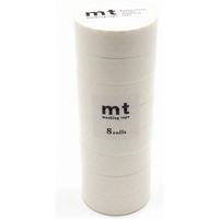 mt マスキングテープ 8P（8巻セット）ドット・ホワイト [幅15mm×7m] MT08D367R 1個 カモ井加工紙（直送品）