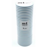 mt マスキングテープ 8P（8巻セット）ボーダー [幅15mm×7m] MT08D カモ井加工紙
