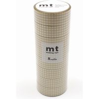 mt マスキングテープ 8P（8巻セット）方眼 [幅15mm×7m] MT08D カモ井加工紙