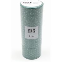 mt マスキングテープ 8P（8巻セット）組亀甲・緑青（ろくしょう） [幅15mm×7m] MT08D413R 1個 カモ井加工紙（直送品）