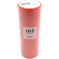 mt マスキングテープ 8P（8巻セット）鮫小紋・赤橙 [幅15mm×7m] MT08D465 1個 カモ井加工紙（直送品）