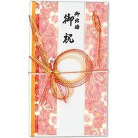 伊予結納センター 結婚御祝用金封　花柄　レッド V095-05 5枚（直送品）