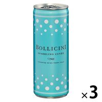 【スパークリングワイン】サントリー ボッリチーニ スパークリング 白 250ml 1セット（3缶）