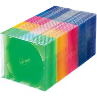 サンワサプライ Blu-ray・DVD・CDケース（スリムタイプ・50枚セット・5色ミックス） FCD-PU50MXN2 1個（直送品）