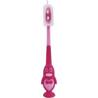 ユーカンパニー ピタット ペンギン歯ブラシ 吸盤&キャップ付 ピンク UC14424 1本入×24セット（直送品）