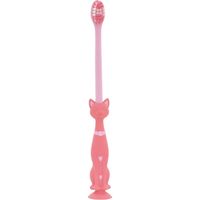 ユーカンパニー ピタット ネコ歯ブラシ 吸盤&キャップ付 ピンク UC14696 1本入×24セット（直送品）