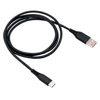 アスクル限定　USB充電ケーブルAーC黒1m　15W ASーACBP‐1 1個 オリジナル