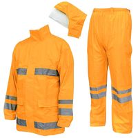 カヴァーワーク レインスーツ 蛍光オレンジ Mサイズ Fー8400ORM 1着（直送品）