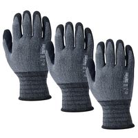 カヴァーワーク 13G天然ゴム背抜き手袋 3双組 ブラック Lサイズ 311103 3P BK L 1セット(5組)（直送品）