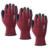 カヴァーワーク 13G天然ゴム背抜き手袋 3双組 レッド LLサイズ 311103 3 RD LL 1セット(5組)（直送品）