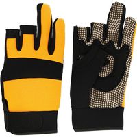 藤原産業 セフティー3 刈払機用防振手袋半指 KBー56 1セット(2双)（直送品）