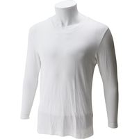 藤原産業 SK11 バンブ― 長袖丸首シャツ ホワイト Lサイズ 523292WHーL 1セット(2枚)（直送品）