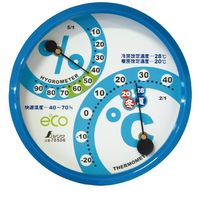 日本緑十字社 温湿度計 Fー2M 106mmφ×30mm 414024 1個（直送品）