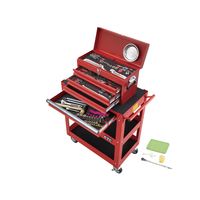 KTC 98点組 6.3SQ・9.5SQ 自動車・二輪整備用 エキスパートセット チェスト・ツールワゴン レッド 【2025年SKセール】（直送品）