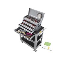 KTC 98点組 6.3SQ・9.5SQ 自動車・二輪整備用 エキスパートセット チェスト・ツールワゴン シルバー 【2025年SKセール】（直送品）