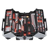 KTC 56点組 9.5SQ 自動車・二輪整備用 スタンダードセット 両開きメタルケース シルバー 【2025年SKセール】 SK35626（直送品）