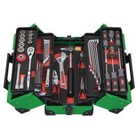 KTC 52点組 12.7SQ 自動車・二輪整備用 スタンダードセット 両開きメタルケース リーフグリーン 【2025年SKセール】 SK4（直送品）