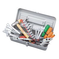 KTC 35点組 9.5SQ 一般機械整備用工具セット 片開きメタルケース シルバー 【2025年SKセール】 SK33526M 1セット（直送品）