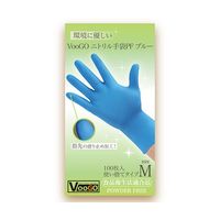 アズワン VooGOニトリル手袋 PF ブルー M 100枚×30箱 65-0314-03 1ケース(3000枚)（直送品）