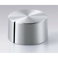 サトーパーツ つまみ Φ25 シルバー(アルミ) シャフト径Φ6用 K-5475-M 1個 63-3085-28（直送品）