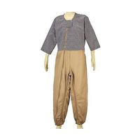 松本ナース産業 つなぎねまき ビンテージツイル WファスナーII型ホックカバー付 チェックホワイト L 4600 1枚 7-9338-03（直送品）