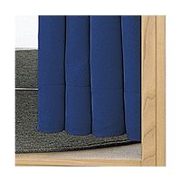 アズワン 防炎レール用カーテン ブルー W150×H190cm 63-5728-22 1枚（直送品）