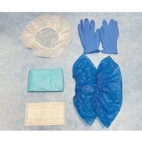 アイテックス 感染対策防護具ライトセット ゴーグル無し 10セット入 ICM-11 1袋(10セット) 8-5222-11（直送品）