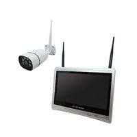 12.5インチLCD一体型300万画素ワイヤレス防犯カメラ1台・録画機(4TB)1台 セット SEC-W-ML1CH-4T 1セット（直送品）