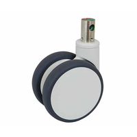 岡本工機 医療機器用デザインキャスター 幅広双輪φ150重荷重用 ショートステム 3way 4.YKL0.DUA0 1個（直送品）