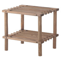 不二貿易 マルチフリーラック ハーフ 2段 ブラウン 724915 1個（直送品）