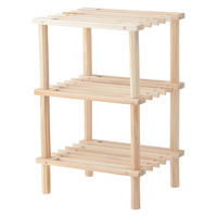 不二貿易 マルチフリーラック ハーフ 3段 ナチュラル 724946 1個（直送品）