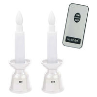 ファイン リモコン式安心LEDローソクミニ3 白 FIN-1024WH 1セット(2本入)（直送品）