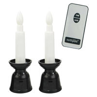 ファイン リモコン式安心LEDローソクミニ3 黒 FIN-1024BK 1セット(2本入)（直送品）