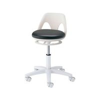 アズワン ハイタイプチェア(抗菌・防汚) 足掛リング無 ブラック SI-BK 1個 4-2862-01（直送品）