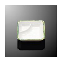 国際化工 仕切付角小鉢 三彩 G 24-SJ 1個 64-7773-05（直送品）