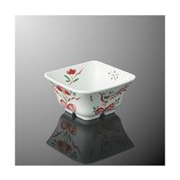 国際化工 羽反角小鉢 赤絵花鳥DC G 69-SJ 1個 64-7774-52（直送品）