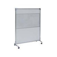 アズワン 抗菌パーテーション(光透過性中空パネル) 自立 1300 透明窓付きキャスター 7-9893-12 1個（直送品）