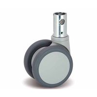 岡本工機 医療機器用デザインキャスター 双輪φ100 ショートステム 2way 4.SBM0.DMA0 1個 64-3771-98（直送品）