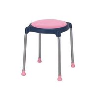 アズワン 丸椅子 ピンク 6脚 64-7722-74 1箱(6脚)（直送品）