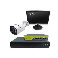 400万画素NVRーPoE有線タイプ カメラ1台 録画機(8TB)モニター付き 防犯カメラセット SEC-N-1M-16L-8T 1セット（直送品）