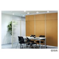 アズワン つっぱりパーティション用 延長パーツ 90cm ホワイト 63-3393-08 1台（直送品）