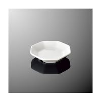 国際化工 八角小皿 ホワイトC E 159-WC 1個 64-7771-21（直送品）