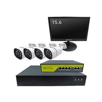 800万画素NVRーPoE有線タイプ カメラ4台 録画機(2TB)モニター付き 防犯カメラセット SEC-N-4K-16L-2T 1セット（直送品）